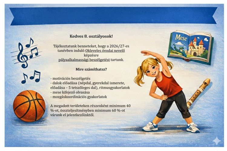 Óvodai nevelő képzés